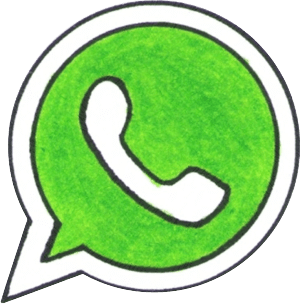 logo whatsapp pintado a lapis